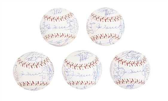 Lot of (5) 2004 Team Signed All Star Baseballs From The Willie Randolph Collection (Randolph LOA, MLB Authenticated & Beckett PreCert)